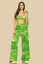 Green Combo Combo Kasey 3 Piece Tie Dye Pant Set