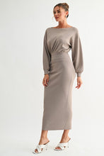 Mocha Luxe Knit Dolman Midi Dress