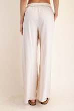 Sand Beige Cotton Slub Lounging Wide Pant