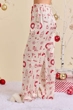 Ivory Multi Cream Holiday Print Pajama Set - Festive Sleepwear