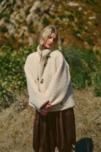 Butter Cream Oversized Sherpa Toggle Button Jacket
