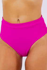 Fuchsia Two Piece Top Bow Tied Clean Finished Bikini