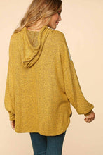 Butterscotch/Olive Multi Color Check Peekaboo Cut Out Hoodie