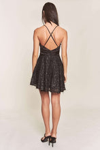 Black Satin Top With Sequin Bottom Contrast Dress