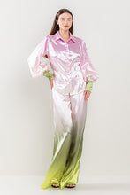 Pink/L.Olive Ombre Button Down Pants Set