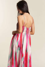 Fuchsia Combo Braided Spaghetti Strap Maxi Top With Shorts