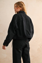 Black Cotton Moto Style Jacket