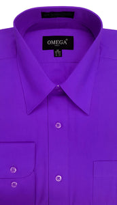 Omega Purple Long Sleeve Dress Shirt
