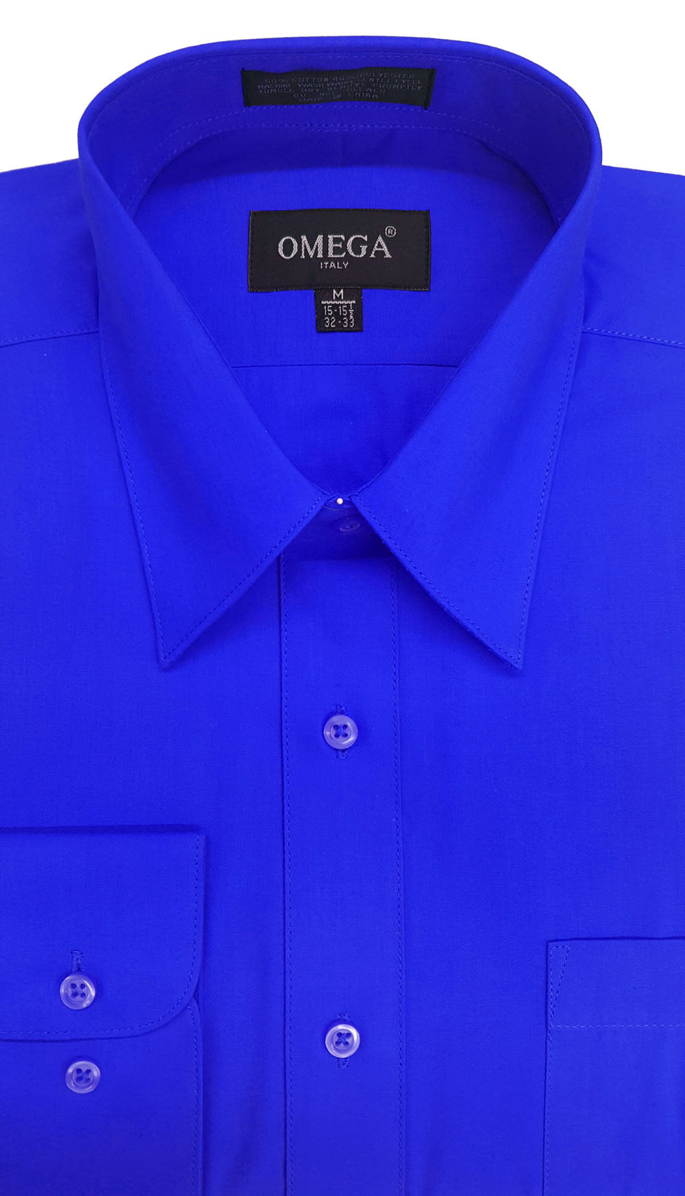 Omega Royal Blue Long Sleeve Dress Shirt Aquarius Brand Omega Royal Blue Long Sleeve Dress Shirt Aquarius Brand