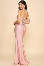 Rose Gold Sweetheart Ruched Bust Tube Top Column Maxi Dress