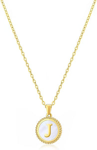 Circle Shaped Alphabet Necklace