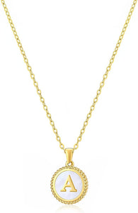 Circle Shaped Alphabet Necklace