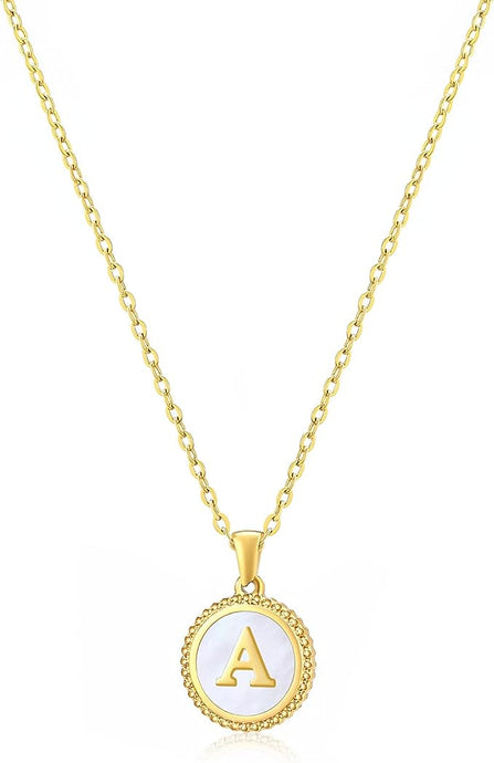 Circle Shaped Alphabet Necklace