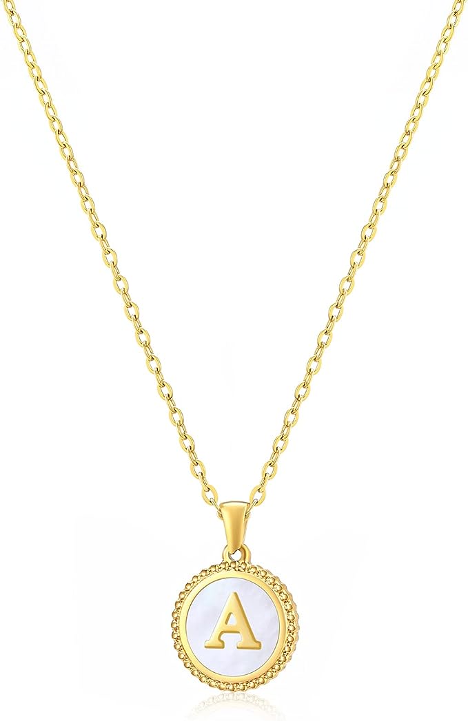 Circle Shaped Alphabet Necklace
