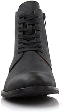 Off Black Woolen and Leather Lace-up Fashion Chukka Boots with Zipper Closure