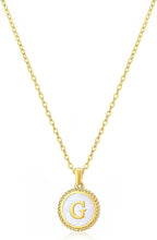Circle Shaped Alphabet Necklace