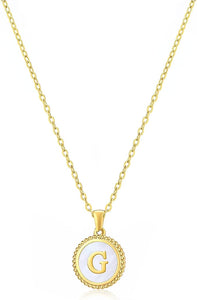 Circle Shaped Alphabet Necklace