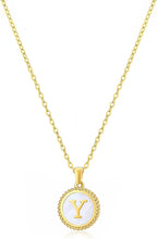 Circle Shaped Alphabet Necklace
