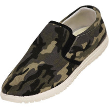 Olive Camo Slip-On Boat Shoes