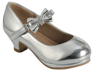 Silver Kids Dress Shoes