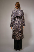 Leopard Belted Double Breasted Trench