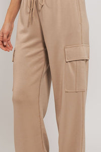 Taupe Accent Cargo Sweatpants
