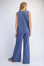 Blue Grey Cotton Slub Laid-back Chic Set