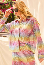 Multi Rainbow Sequin Blouse