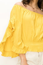 Lemon Yellow Everyday Essential Off-Shoulder Top