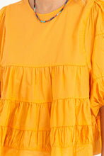 Jaffa Orange Simply Beautiful Elbow Sleeve Tiered Top