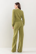 Olive Zip Up Banded Pants Set