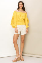 Lemon Yellow Everyday Essential Off-Shoulder Top