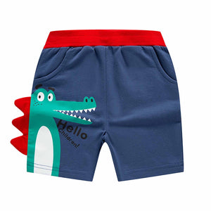 Blue Little Boys Summer Sport Shorts,Summer Children'S Casual Sports Shorts Capris Boys' Dinosaur Printed Sweatpants With Pocket