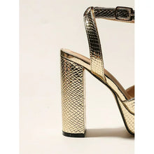 Gold Comfortable Evening Dress High Heels