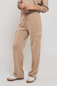 Taupe Accent Cargo Sweatpants