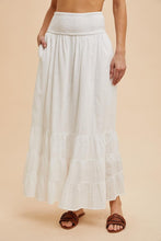 Off-White Smocked Ruffled Skirt