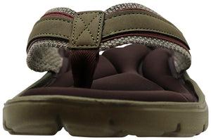 Mens Memory Foam Olive/Brown