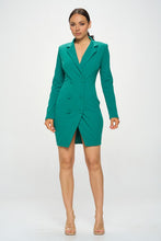 Green Celena Blazer Mini Dress