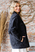 Black Wash Oversize Trucker Denim Jacket