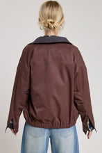 Chocolate Contrast Plaid Barn Jacket