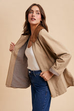 Beige Corduroy Collared Cotton Chore Jacket