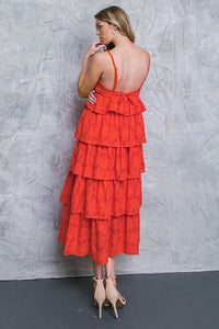 Tomato A Textured Woven Midi Dress