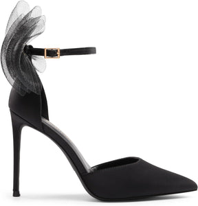 Black Bow Pointed Toe High Heels