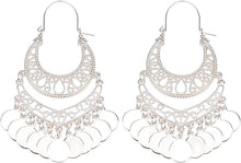 Silver Filigree Cast Dangle Earrings
