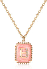 Rose Shape Alphabet Necklace