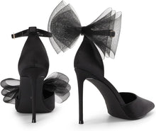 Black Bow Pointed Toe High Heels