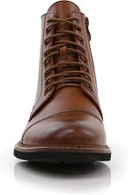 Sienna&Brown Woolen and Leather Lace-up Fashion Chukka Boots with Zipper Closure