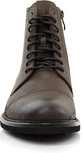 Cigar Woolen and Leather Lace-up Fashion Chukka Boots with Zipper Closure