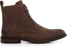 Maple&Brown Woolen and Leather Lace-up Fashion Chukka Boots with Zipper Closure