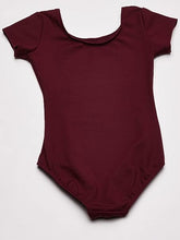 Maroon Girls' Cap Sleeve Leotard